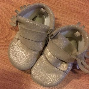 Sparkling Gold moccasins